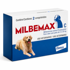 Vermífugo Milbemax C Cães 5 a 25kg 2 comprimidos