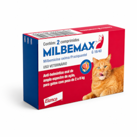 Vermífugo Milbemax G Gatos 2 a 8kg 2 Comprimidos